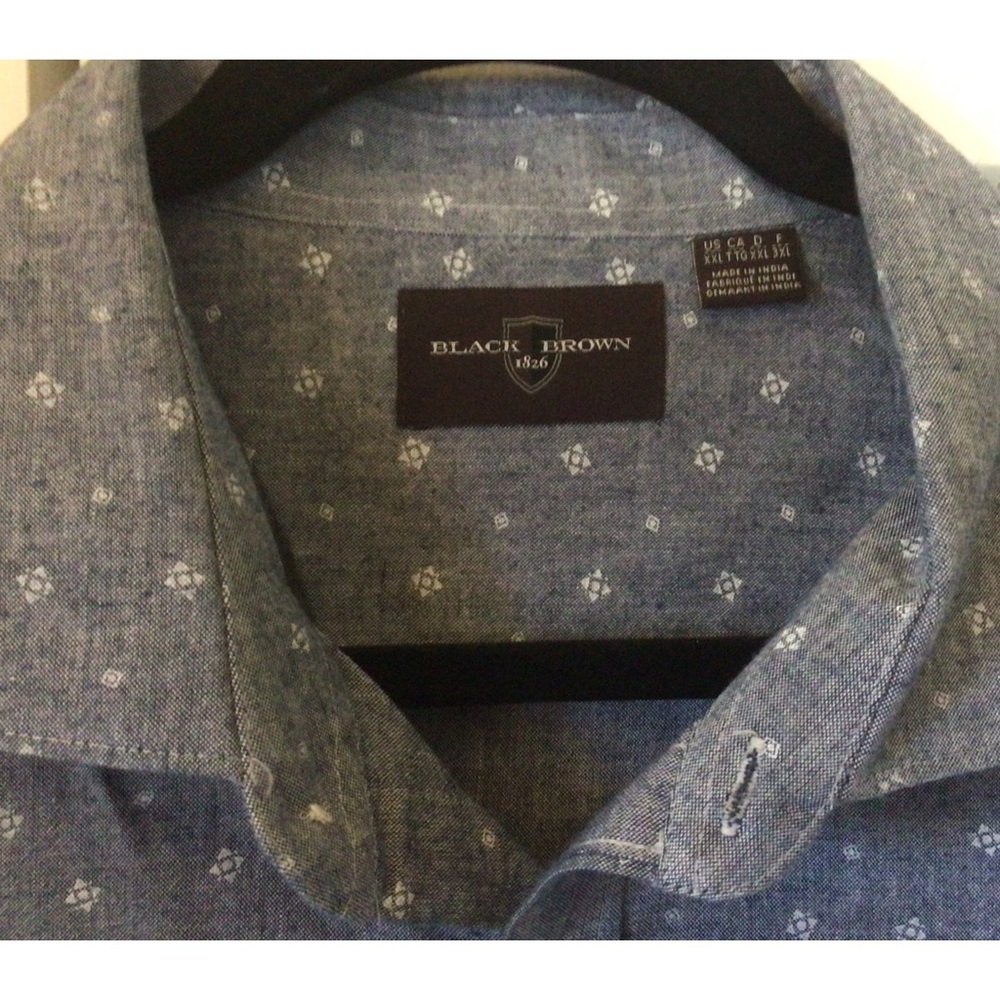 Mens, Black & Brown Sport Shirt, Size XXL